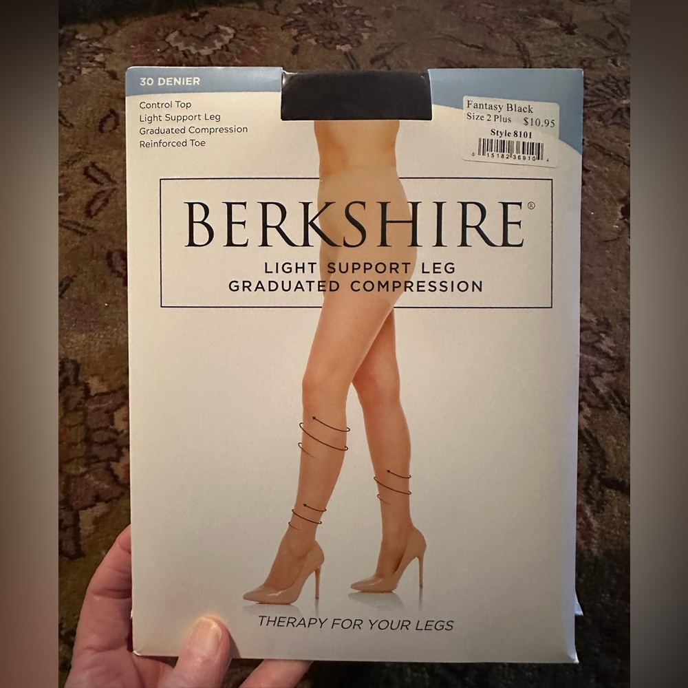8 New! Berkshire Graduated Compression Tights Black
